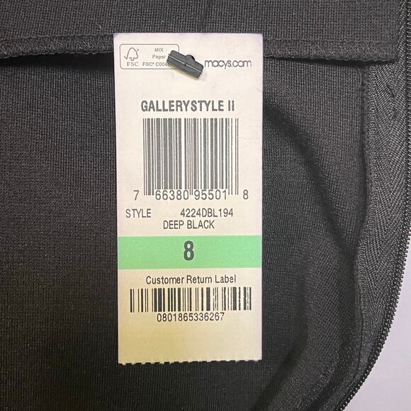 Alfani black embellished sheath dress size 8 cocktail formal evening classic - Picture 9 of 12